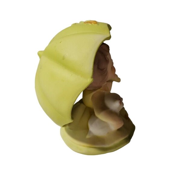 Vintage Josef Originals Happiness Is Rain Showers Girl Umbrella Puppy Figurine - Picture 4 of 8